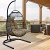 PE rattan steel pile egg  swing chair hammock basket single swing chair